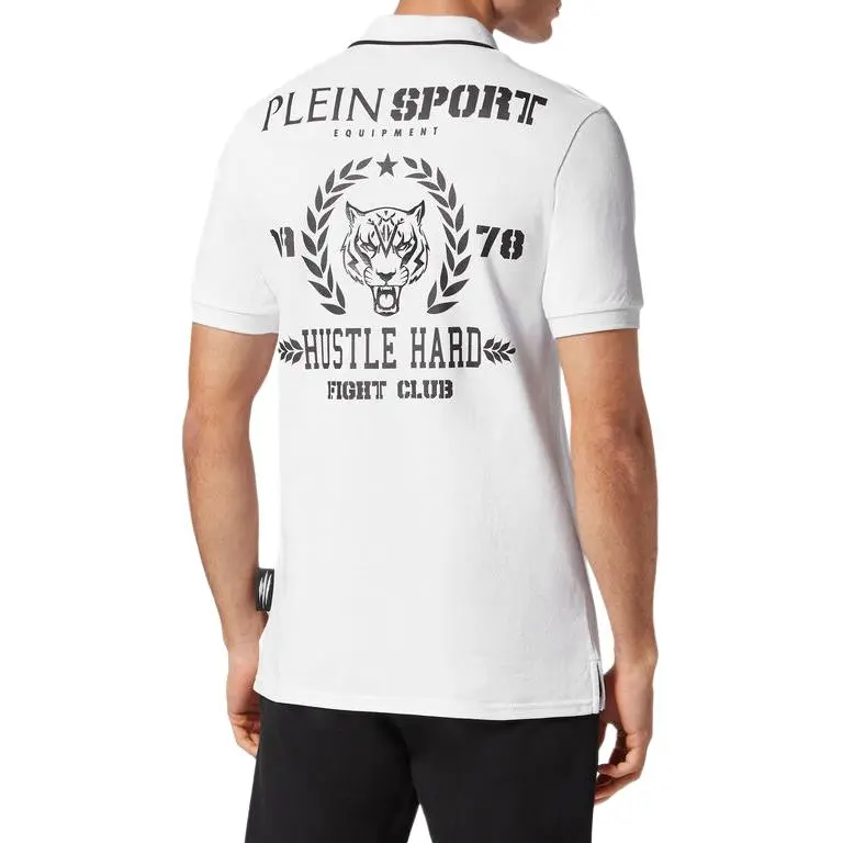 PLEIN SPORT Logo print Cotton Polo Shirt-2