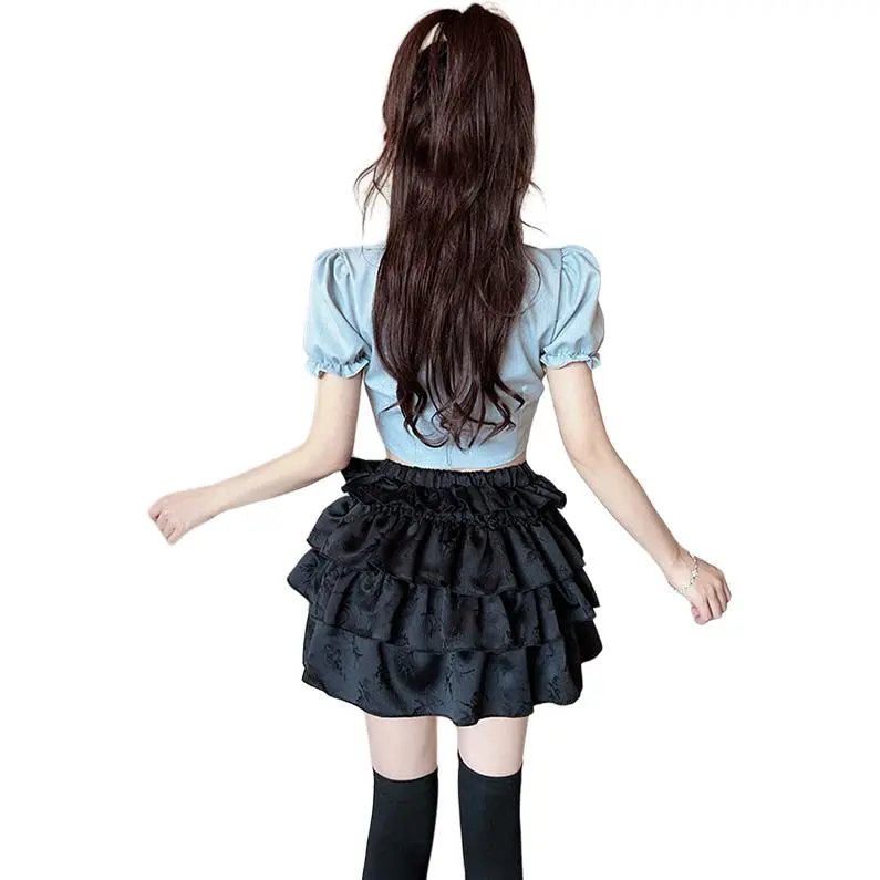 DGMZ Uniforms Women's Shirt+Black Skirt Set-1