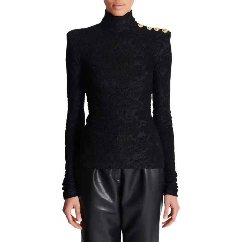 BALMAIN Baroque pattern Long sleeved Top-1
