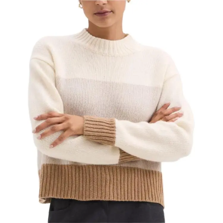 THEORY Sweater Women's Mixed Ivory White-1