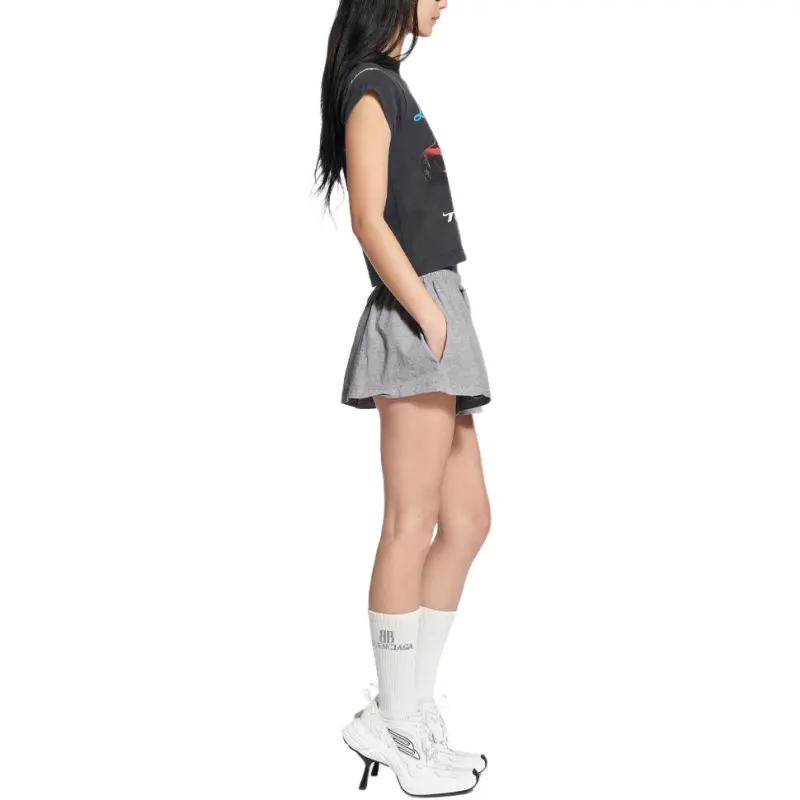Balenciaga FW25 Casual Short Skirts Regular Fit Women's Gray-4