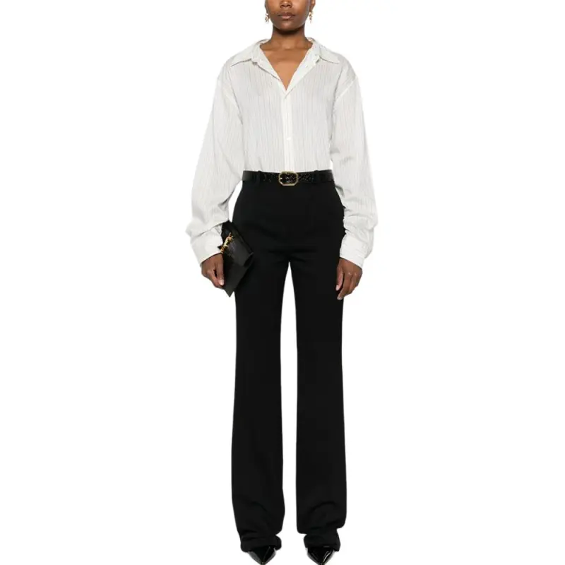 SAINT LAURENT Flared Tuxedo Pants-2