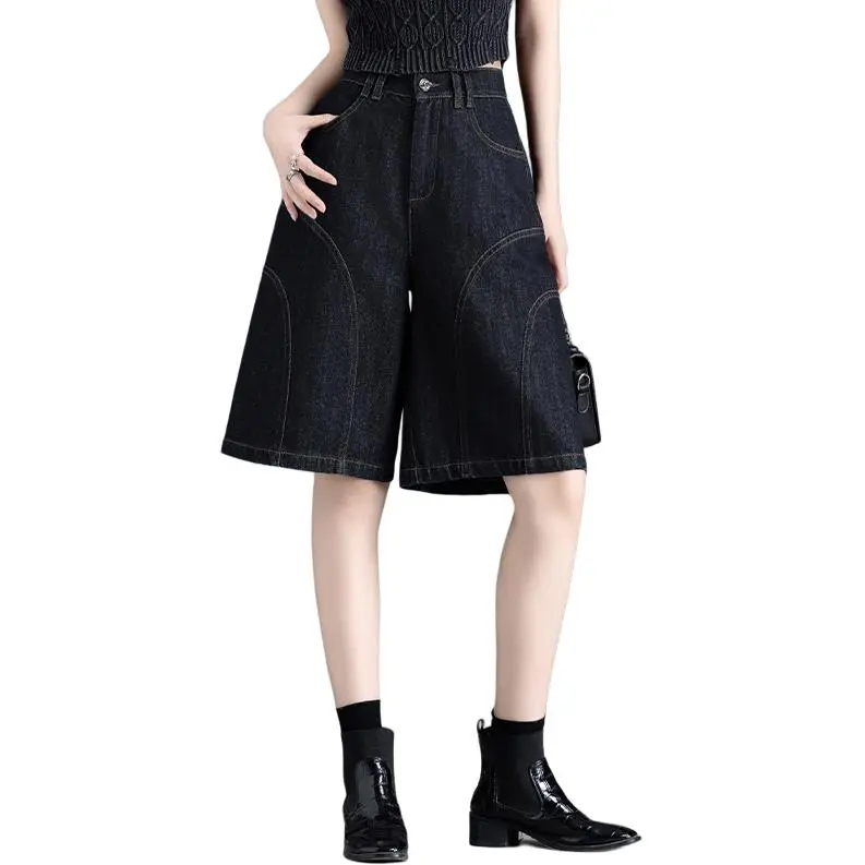 You Cow Me Pants Denim Shorts Women's-2
