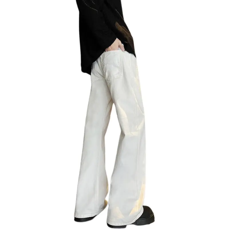 DANJUE Luxury Streetwear Bootcut Pants Versatile Basic Slimming Height Increasing Pants Unisex-1