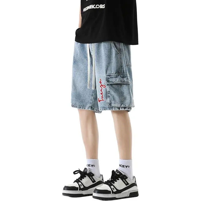 PAINT STAIN Denim Shorts Unisex-4