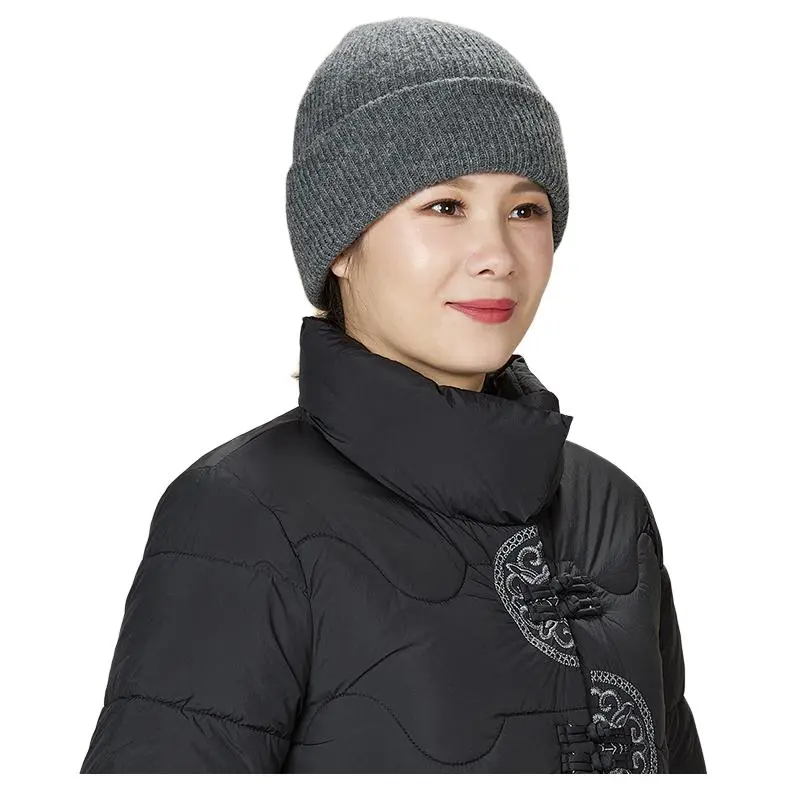 H YXIANG 34% Yak 66% Wool Beanies Women's-10