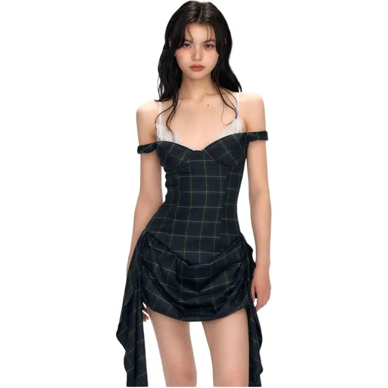 Dior Beauty Slip Dresses Women's Jasper Plaid-2