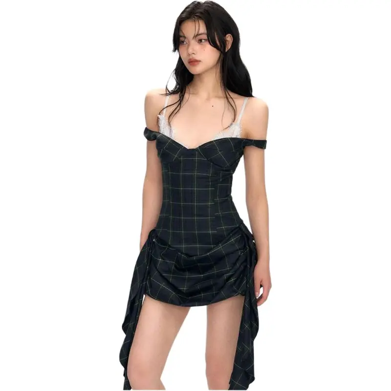 Dior Beauty Slip Dresses Women's Jasper Plaid-3