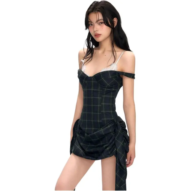 Dior Beauty Slip Dresses Women's Jasper Plaid-4