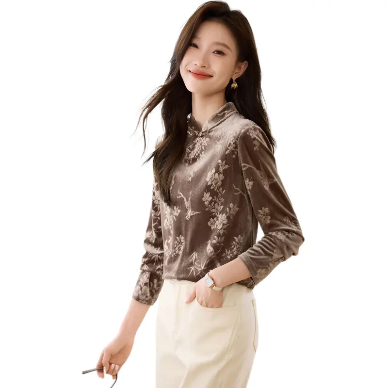 Mo Han Yi Mei Shirt Women's Mocha-3