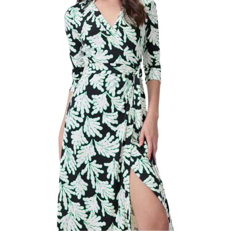 Diane Von Furstenberg FW25 Long Sleeved Dress Women's Green-5
