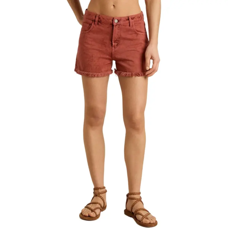 Golden Goose SS25 Denim Shorts Women's Brick Red-3