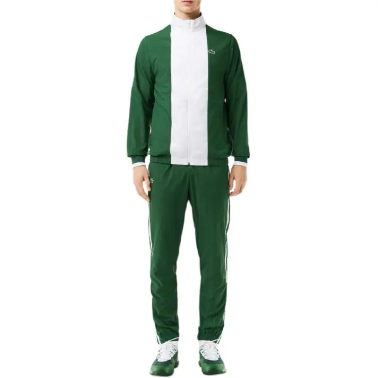 LACOSTE Striped Detailing Alligator Appliqué Tracksuit Set-1