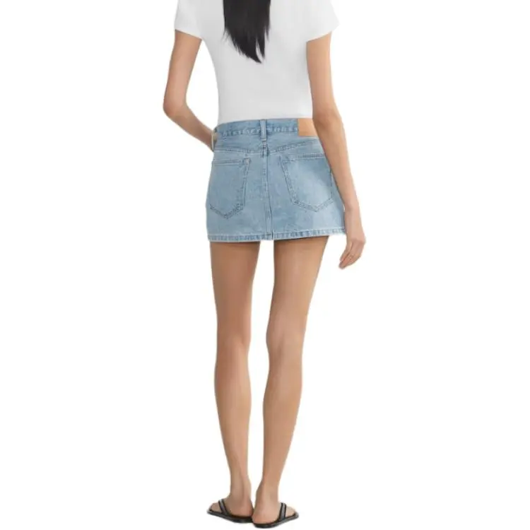 ARITZIA SS25 Denim Forum The Gisele Micro Denim Skirt Denim Short Skirts Women's-3