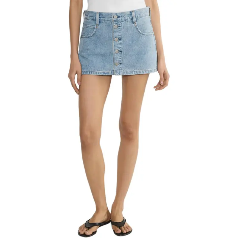 ARITZIA SS25 Denim Forum The Gisele Micro Denim Skirt Denim Short Skirts Women's-2