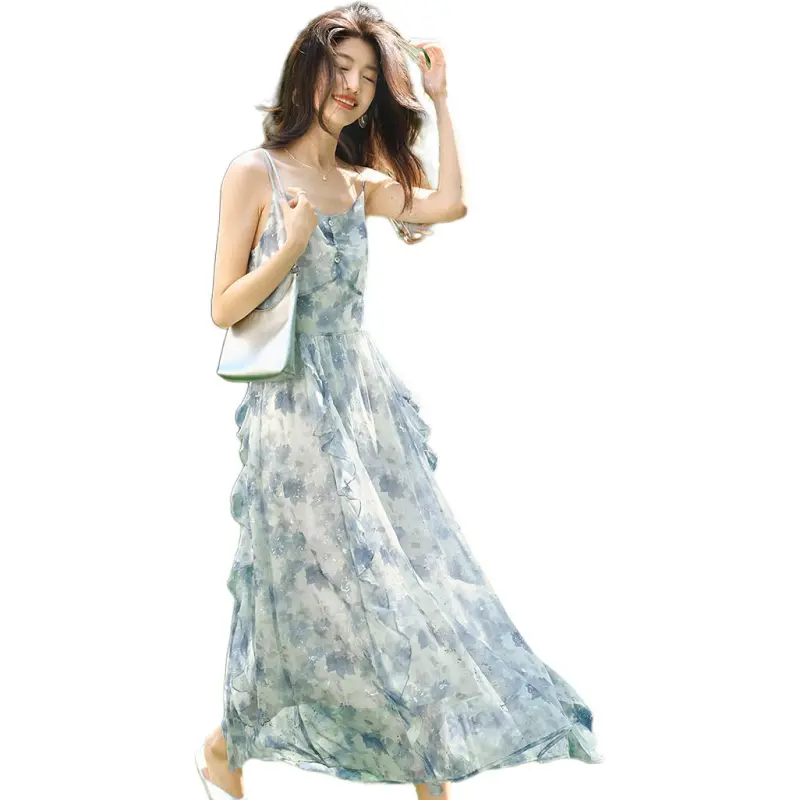 XWI Slip Dresses Women's Blue-2