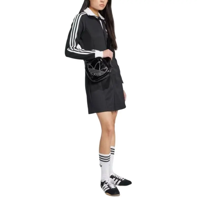 Adidas Originals ADICOLOR 3 STRIPES Long Sleeved Dresses Women's Black-3