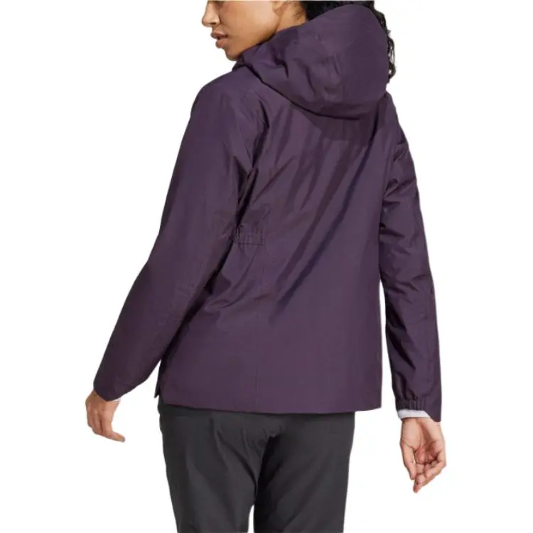 Adidas Waterproof And Breathable Warm Windbreaker Jacket Women's Purple-3