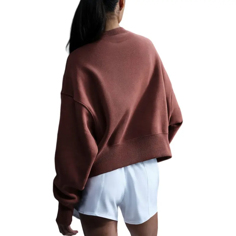 Nike Sportswear Phoenix Fleece Sweatshirt Women's Red Tan/Sail-2