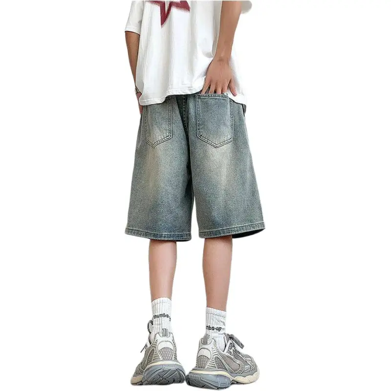 WARNING LIGHT Denim Shorts Unisex-6