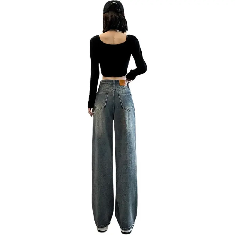 Mu Xiao Xin Jeans Women's Vintage Blue-1