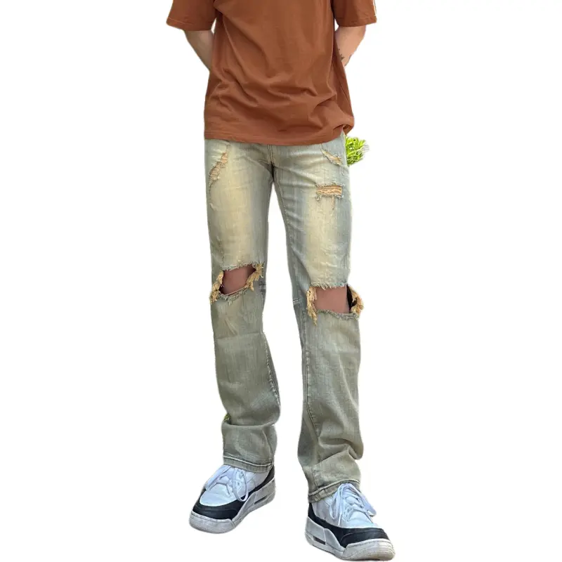 DUATOGE Jeans Men Yellow Mud -3
