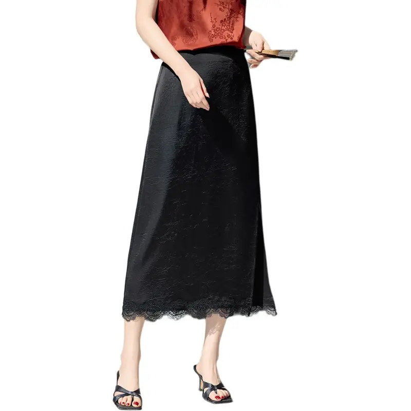 XWI Casual Long Skirt Women's Black-2