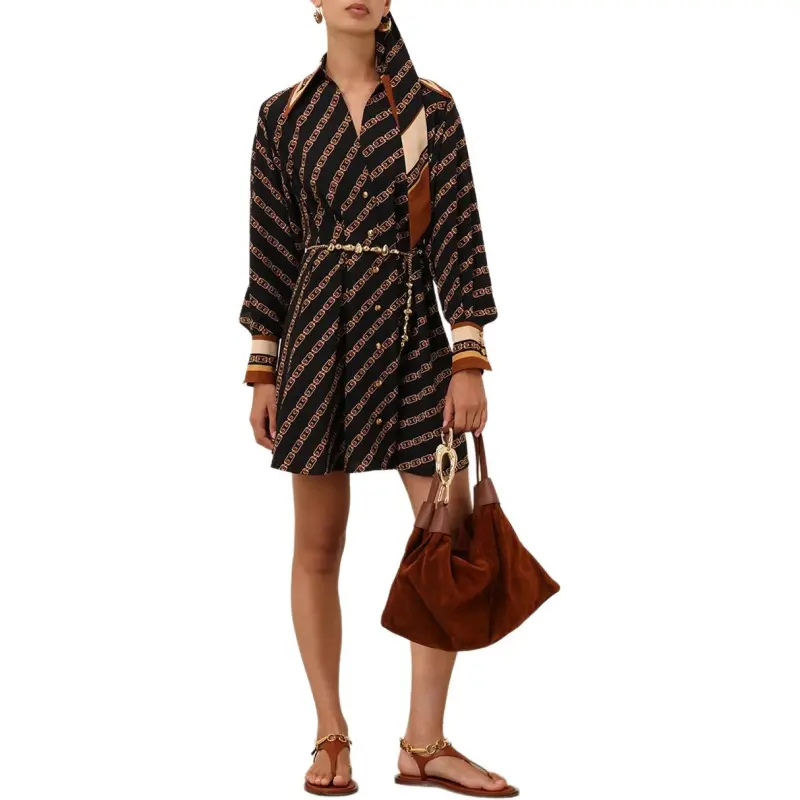 Zimmermann SS25 Long Sleeved Dresses Women's Black-4