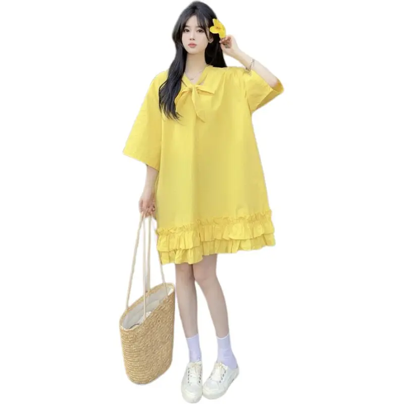 Mu Xiao Xin Short Sleeved Dress Women's-3