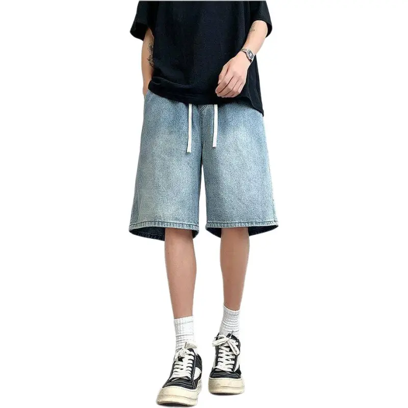 WARNING LIGHT Denim Shorts Unisex-2