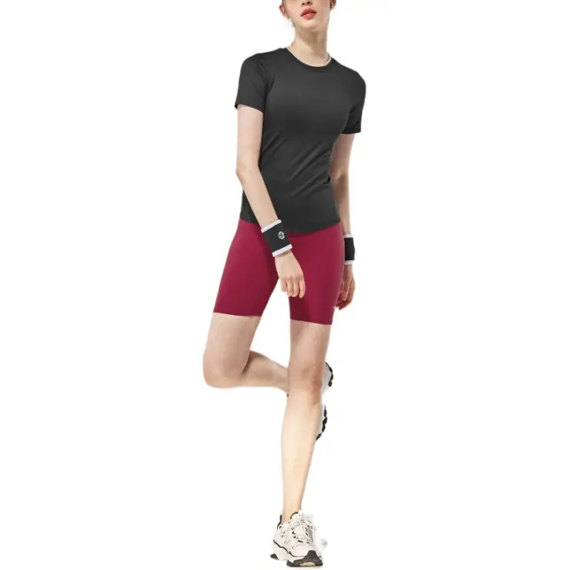 XEXYMIX Yoga Shorts Women's Rose Wine Red-4