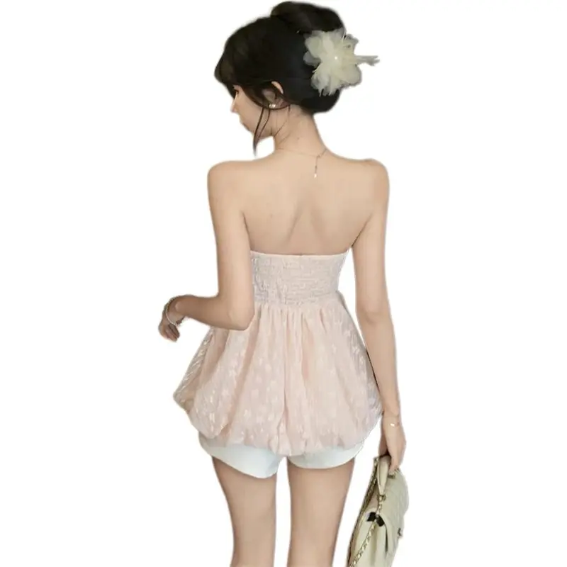 Mu Xiao Xin Camisoles Women's Pink-1