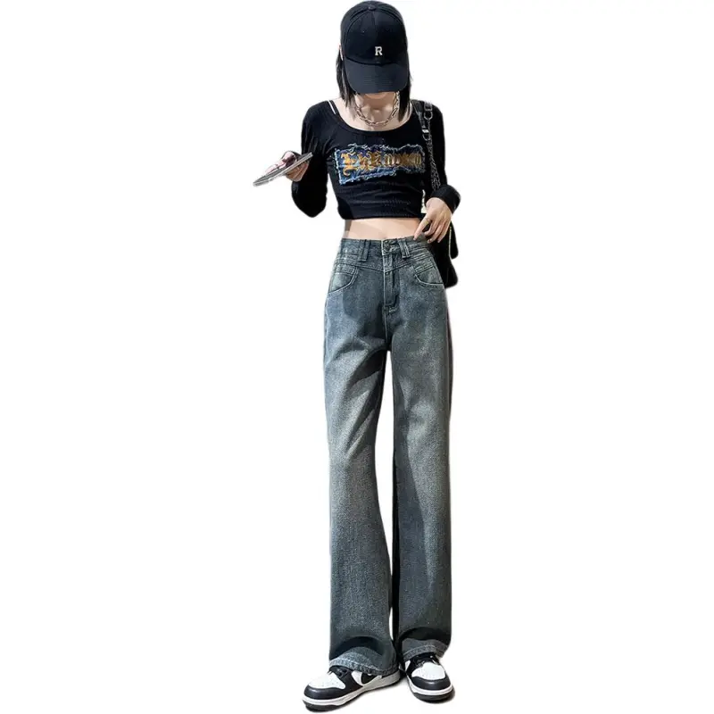 Mu Xiao Xin Jeans Women's Vintage Blue-5