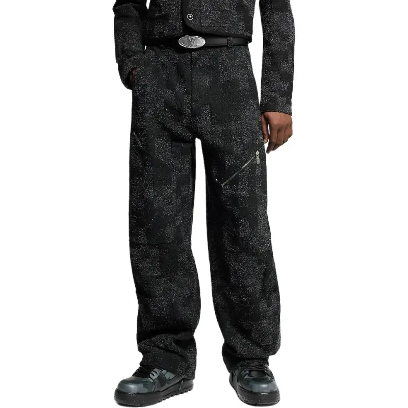 LOUIS VUITTON Denim Bouclette Workwear Denim Pants-1