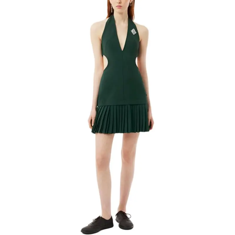 LACOSTE Logo patch Pleated Skirt-3