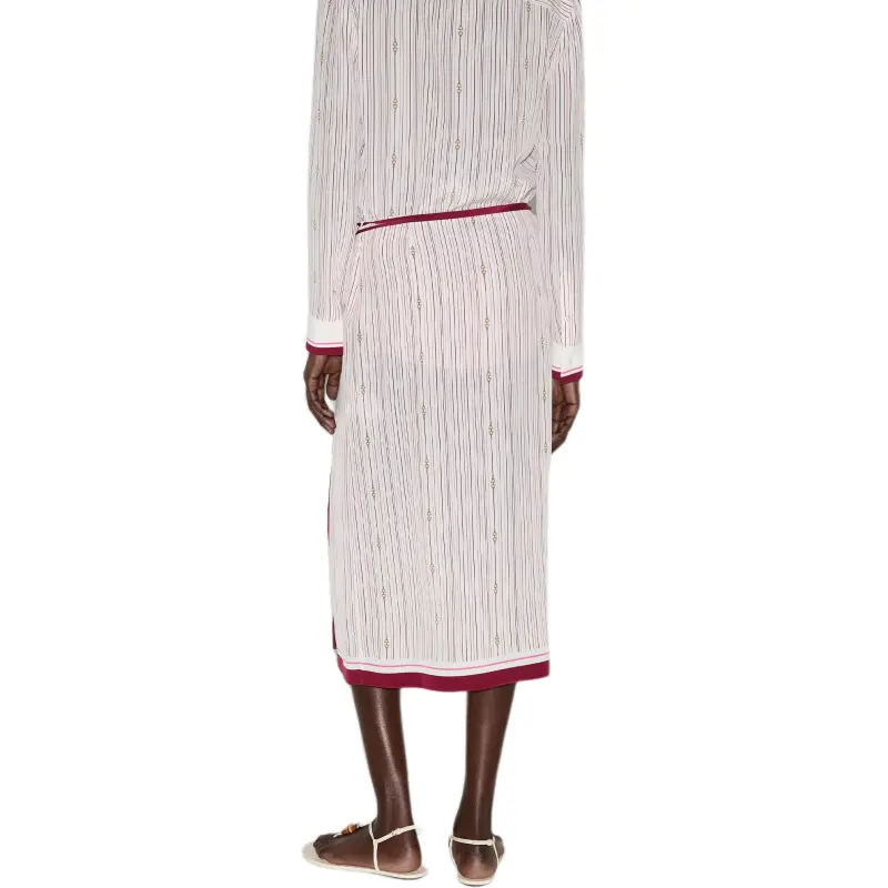 GUCCI SS25 Casual Long Skirt Women's Red-4
