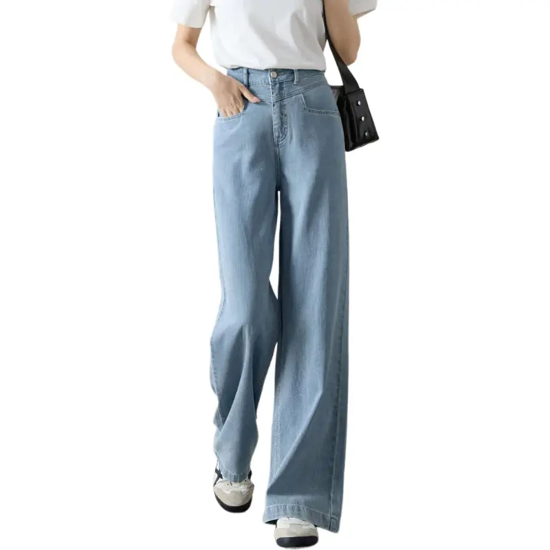 Mo Han Yi Mei Jeans Women's Light Blue-3