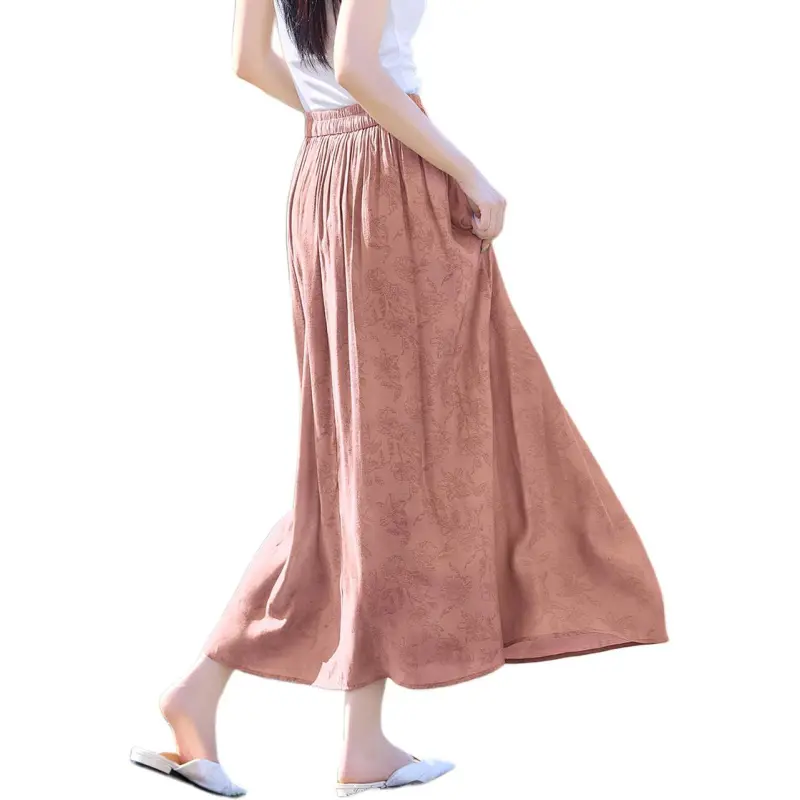 XWI Casual Long Skirts Women's Lotus Pink-2