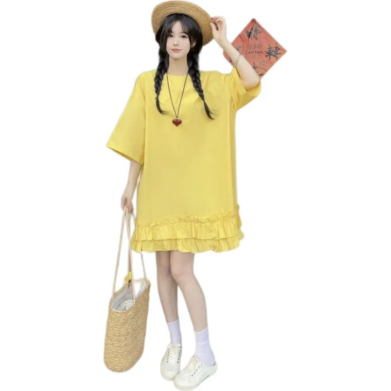 Mu Xiao Xin Short Sleeved Dress Women's-2