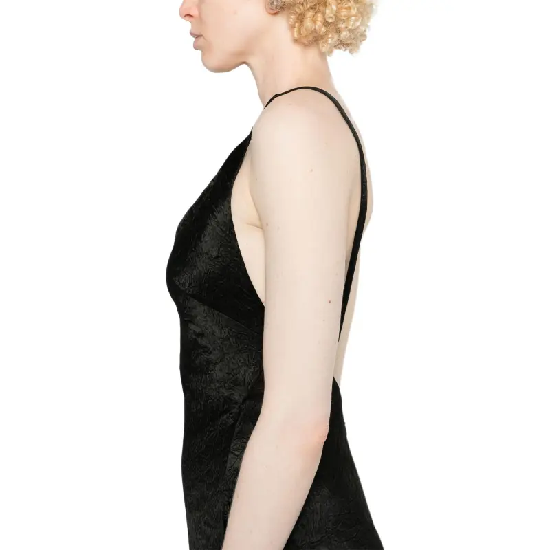 Alexander McQueen Crinkled finish Maxi Dress-4