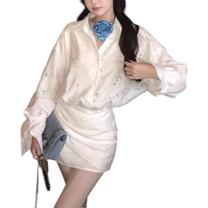 GOSO Long Sleeved Dresses Women's White-1