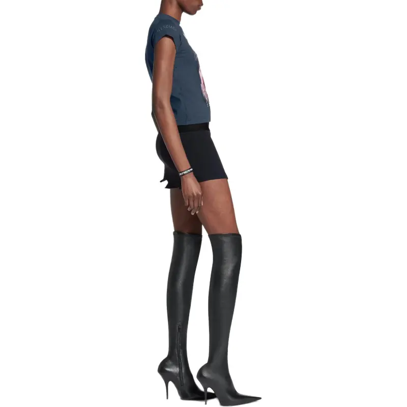 Balenciaga FW25 Casual Short Skirts Regular Fit Women's Black-4