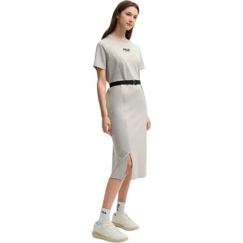 FILA MILANO Collection SS25 Short Sleeved Dress Women's Monotone Gray GY-3