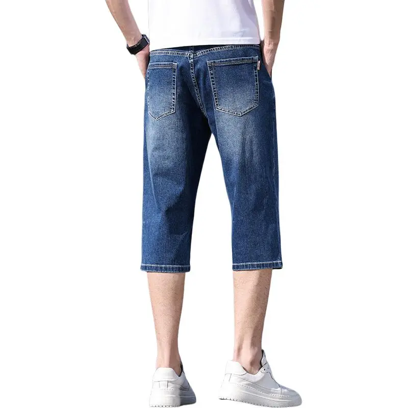 DANIUCHUANSHUO Denim Shorts Men's Blue-1
