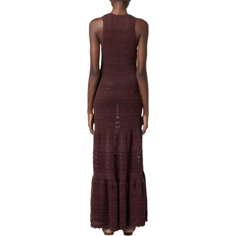 Elisabetta Franchi Sleeveless Dress Women's Cocoa-2