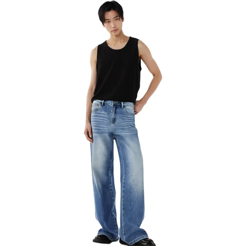 PENTAGONAL HEART Jeans Men's Light Blue-3