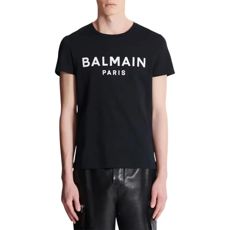 BALMAIN T Shirts Men Black-1
