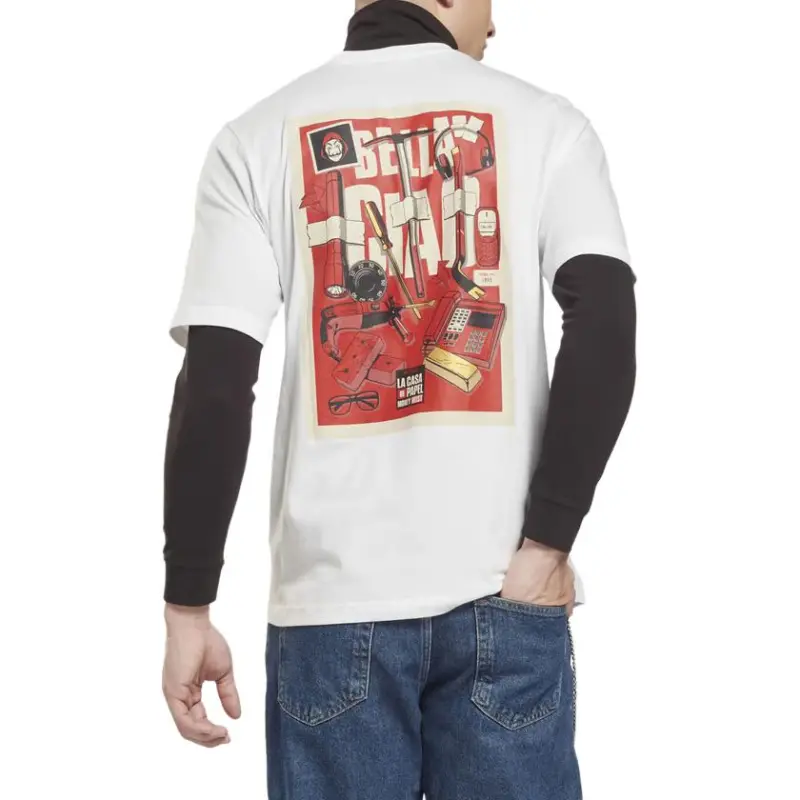 Reebok x La Casa De Papel FW24 T-Shirt Unisex White-1