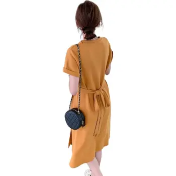 TEME Short Sleeved Dress Women's Yellow