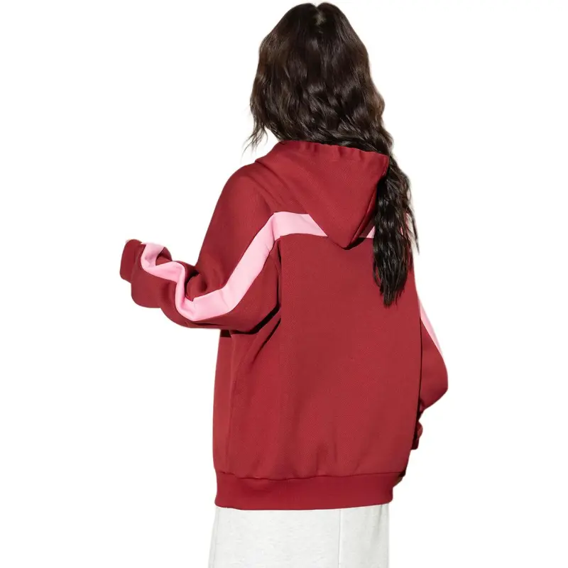 FAWENXIANGZI Sweatshirt Women's Burgundy-2
